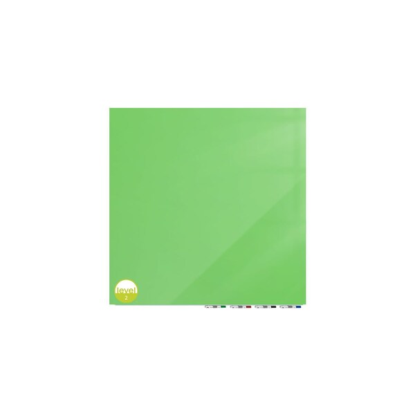 Ghent Magnetic Glassboard, 4Hx4 ft.W, 1/4", Green, Glass, 48", 48", Green ARIASM44GN - main